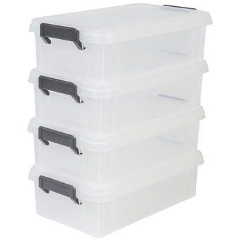 Iris Ohyama Juego De 4 Cajas Múltiples De Almacenamiento Mbx-4 - Plástico - 4 L - 36.5 X 2