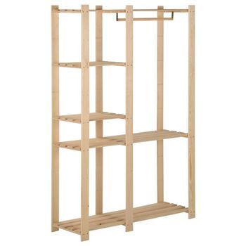 Perchero De Ropa De Madera Maciza De Pino 110x38x170 Cm Vidaxl