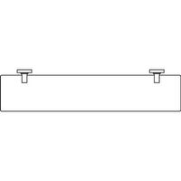 estante de vidrio ideal standard iom 520 mm vidrio transparente cromo a9125aa