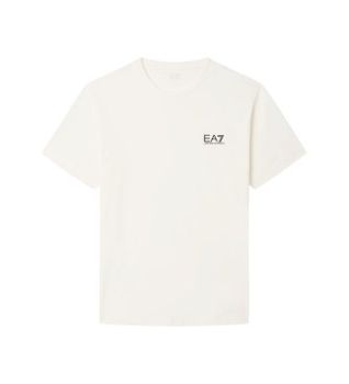 EA7 para hombre. 8NPT25_PJVPZ Camiseta básica beige (S), Casual, Algodón, Manga corta