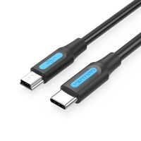 cable vention cowbf usb 20 tipo-c a mini-usb b 1m negro 048 gbits niquel