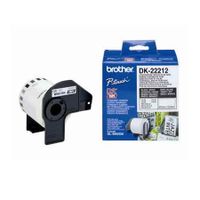 brother dk-22212 original continuous film tape 62mm x 1524m black on white