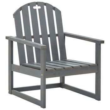 Pack 2 Uds Sillones De Jardín | Silla De Jardín | Silla De Exterior Madera Maciza De Acacia Gris