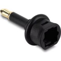 adaptador de audio delock 84960 mini-toslink a toslink negro