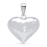 colgante corazon plata 925 martillado