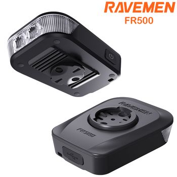 Faro de bicicleta RAVEMEN FR500 para Garmin Wahoo XOSS IGPSPORT Magene GPS luz de bicicleta recargable iluminación nocturna de seguridad diurna