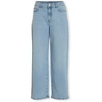vila jeans emma wide jeans - light blue denim para mujer