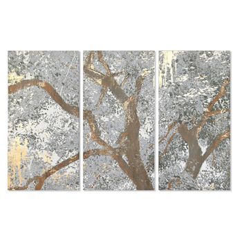 Cuadro Set 3 Lienzo Mdf 150x3,8x100 Arbol