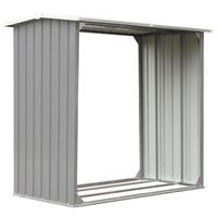casetilla para lena acero galvanizado gris 172x91x154 cm vidaxl