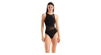 Banador arena mesh angle negro mujer