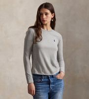 polo ralph lauren para mujer 211b14604003 camiseta classic fit de punto de algodon gris xl casual manga larga