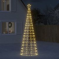 arbol de navidad  decoraciones de navidad cono con estacas 570 leds blanco calido 300 cm cfw894101