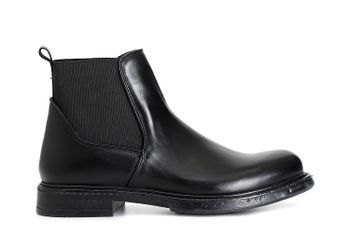 beatles de cuero para hombre. black