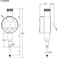 limit 151300605 reloj comparador digital o56mm 25mm 002mm
