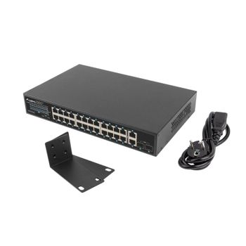 Switch Lanberg RSGE-24P-2GE-2S-250 24 Puertos RJ-45 PoE No administrable Montaje en rack