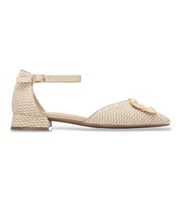 carmela para mujer 16324101-beige sandalias 163241 beige 37 tela 1 a 3cm hebilla casual clasico