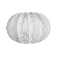lampara colgante diseno moderno plisada comedor con pantalla de algodon gris oker