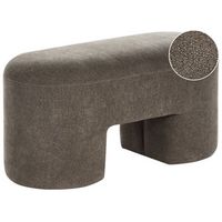 banco tapizado moderno de boucle puf patas anchas salon dormitorio marron decorah