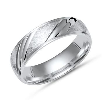 Anillo de plata moderno, plata 925 raspada con hielo