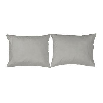 NAF NAF - 2 fundas de almohada 100% algodón CASUAL gris. Varios tamaños disponibles.