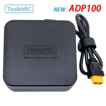 Cargador Adaptador de Corriente ToolkitRC ADP100 20V 5A 100W para Europa y América, XT60, Compatible con M6D M7 M6DAC V2 M8P M4P M9 GT Power