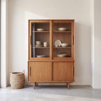 alacena de chapa de roble de 120 cm con 2 puertas correderas