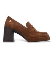 carmela para mujer 16440001-camel mocasines de piel 164400 marron 39 5 a 8cm serraje ninguno casual clasico