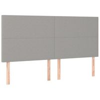 cabecero de cama gris claro 160x5x118128 cm de tela vidaxl