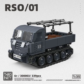 300003 RSO/01 Bloques de Construcción de Modelo de Camión Oruga, 339 Piezas, Vehículo Militar, Ladrillos DIY, Juguete Coleccionable para Adultos