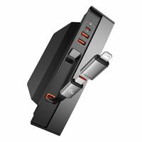 hub baseus usb-c 4 puertos 45w para tesla model 3model y 1m aluminio abs pc