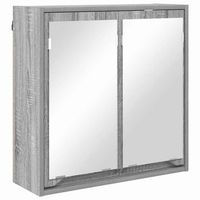 armario con espejo de bano gris sonoma 60 x 20 x 60 cm vidaxl
