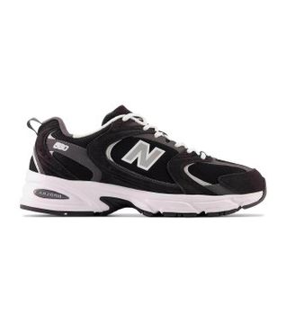 New Balance para hombre. MR530 Zapatillas de piel 530 negro (40), Plano, Cordones, Casual