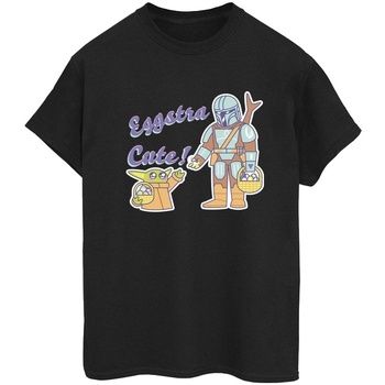 Disney Camiseta manga larga The Mandalorian Eggstra Cute para mujer