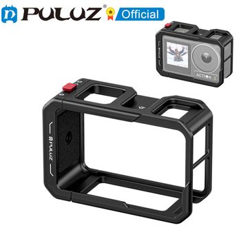 PULUZ para DJI Osmo Action 5 Pro / 4 / 3 Marco adaptador de expansión de jaula de aleación de aluminio todo incluido con accesorios de cubierta de lente