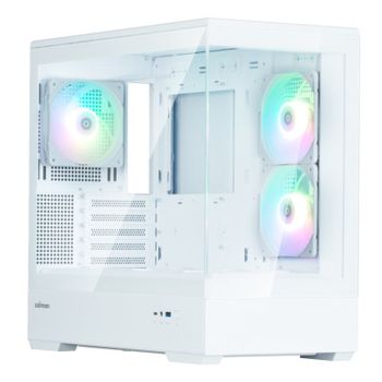 Caja Zalman P30 V2 Matx 3xvent 120mm Argb 2xusb 3.0 Blanco Sin Fuente