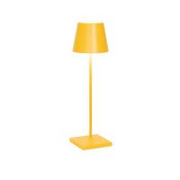 lampara de mesa led recargable y regulable zafferano - poldina pro ocre - 22 w 2200-2700-3000 k