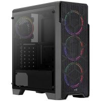 aerocool ore usb 30 frgb con ventana acrilica negra
