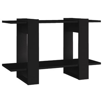 Estantería/divisor de espacios madera negro 80x30x51 cm