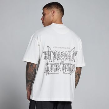 Camiseta de algodón oversize Lift Graphic Washed para hombre de MP - Blanco vintage - M