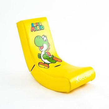 Silla De Piso Para Juegos X Rocker Nintendo Super Mario™ Floor Rocker Con Diseño De Yoshi Para Niños Y Adolescentes, Color Amari