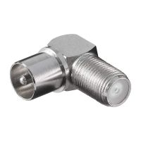 goobay adaptador para antena 90 bnc-f a coaxial hembramacho gris