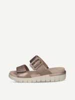 caprice mule brown made of leather without heel size 40