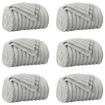 Mantitas De Sofá 6 Uds. Gris 240 X 220 Cm 8.76 Kg Lana Vidaxl