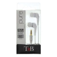 auriculares tnb pure con cable intrauditivos blancos