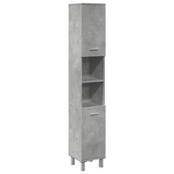 Armario De Baño Contrachapada Gris Hormigón 30x30x179 Cm Vidaxl