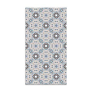 Panorama Alfombra Vinílica Hidráulica Tipo Oriental Azul 80x300 Cm