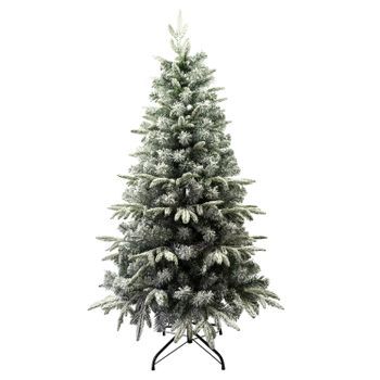 Solagua Árbol De Navidad Artificial Extra Relleno Flocado Con Nieve 210cm 1264 Ramas, Pino Abeto Nevado Doble Hoja Con Soporte Metálico, Diámetro 115cm