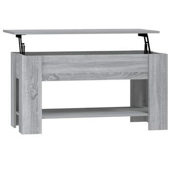 Mesa De Centro，mesa Auxiliar，mesa De Café Madera Contrachapada Gris Sonoma 101x49x52 Cm