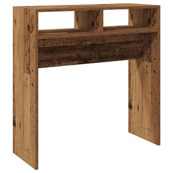 Mesa Consola Madera De Ingeniería Envejecida 78x30x80 Cm