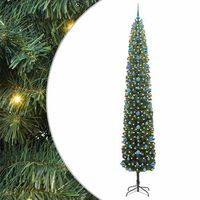 arbol de navidad artificial verde 270 cm pvc acero y plastico vidaxl